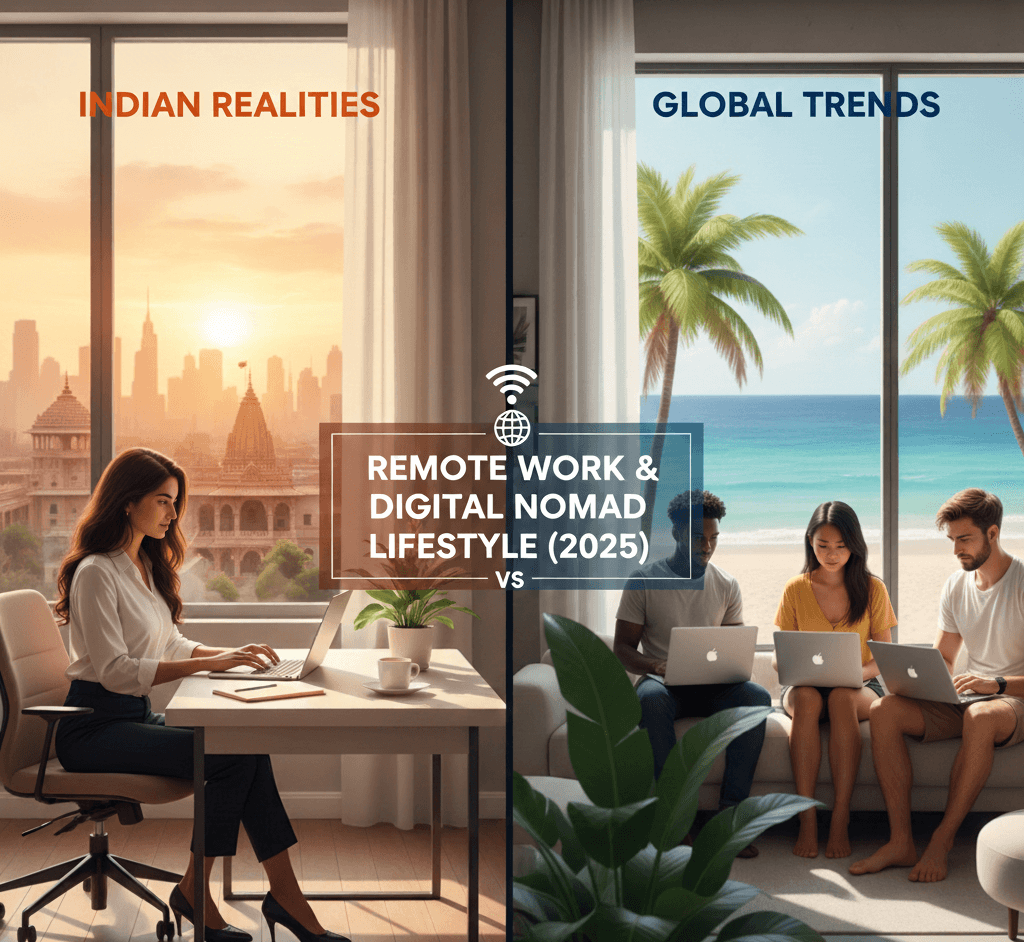 Remote Work & Digital Nomad Lifestyle, Indian Realities vs Global Trends (2025)